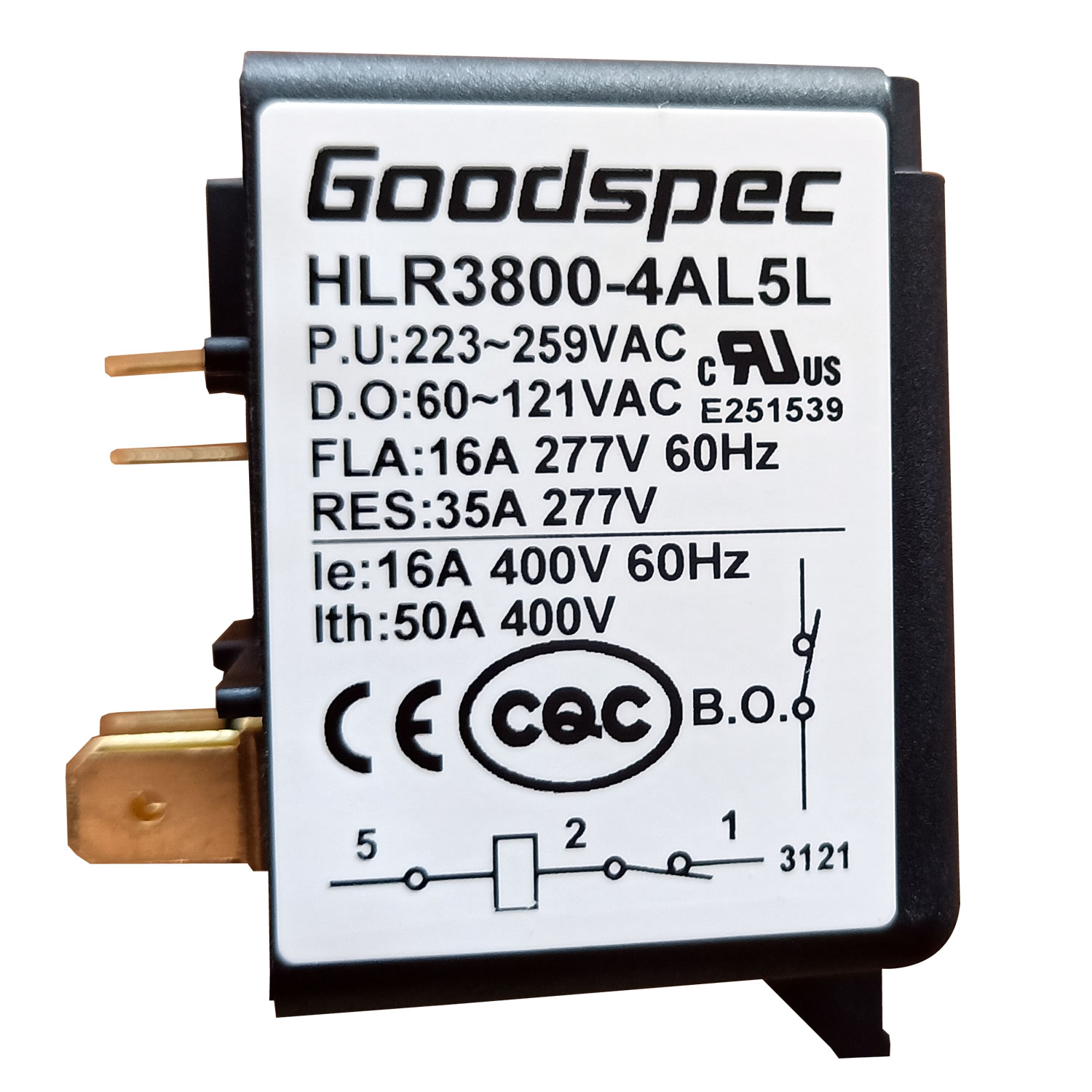 HLR3800Y4AL5L POTENTIAL TYPE MOTOR STARTING RELAY