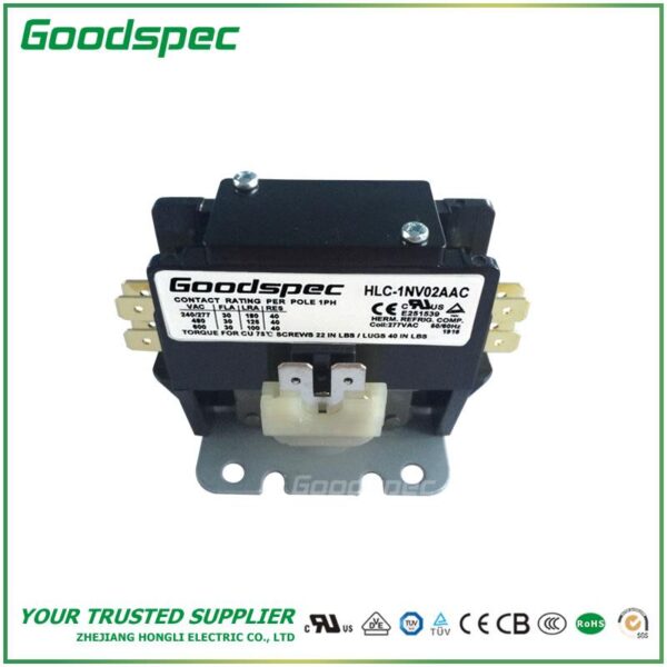 products-HLC-1NV02AAC-001.jpg HLC-1NV02AAC(1P/30A/277VAC) DEFINITE PURPOSE CONTACTOR