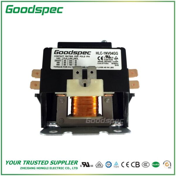 GC-1XV01AAC(1P/25A/277VAC) Definite Purpose Contactor