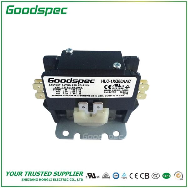 GC-1XQ00AAC(1P/20A/24VAC) Definite Purpose Contactor