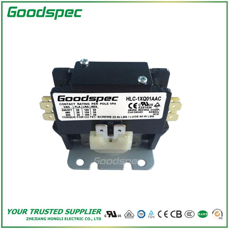 HLC-1XQ01AAC(1P/25A/24VAC) Definite Purpose Contactor