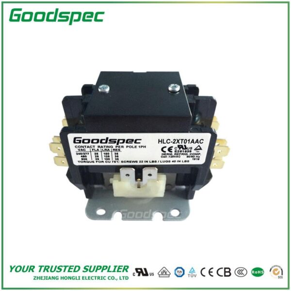 GC-2XT01AAC(2P/25A/24VAC)Definite Purpose Contactor