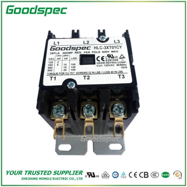 products-HLC-3XT01CY-003.jpg HLC-3XT01CY(3P/25A/120VAC)DEFINITE PURPOSE CONTACTOR
