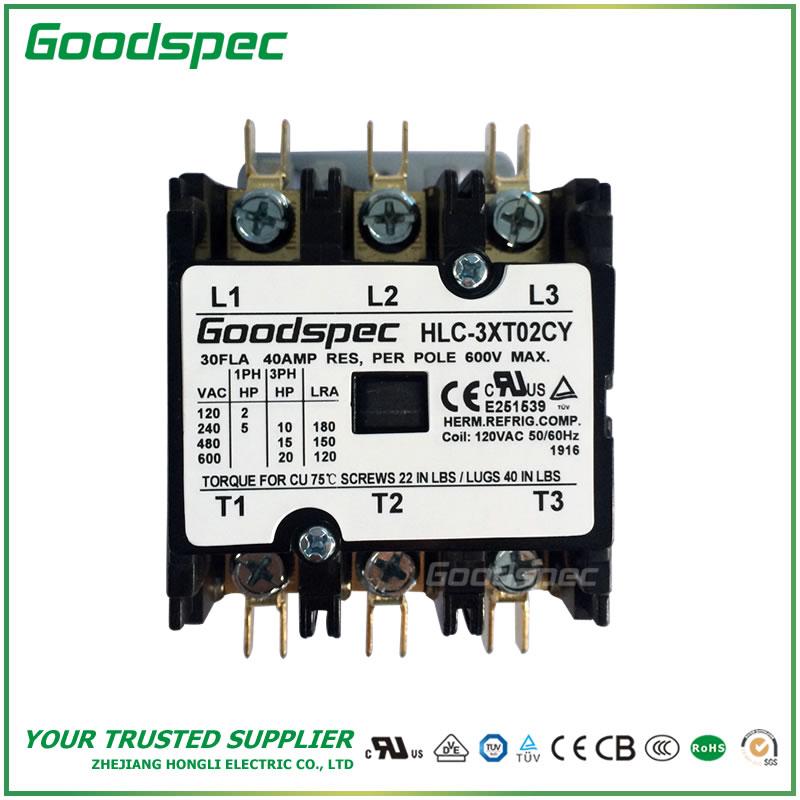 HLCY3XT02CY(3P/30A/120VAC)DEFINITE PURPOSE CONTACTOR