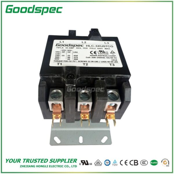 HLC-3XU07CG(3P/75A/208-240VAC)DEFINITE PURPOSE CONTACTOR