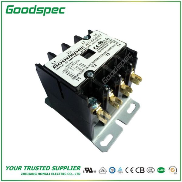 products-HLC-4XU01CY-003.jpg HLC-4XU01CY(4P/25A/208-240V) DEFINITE PURPOSE CONTACTOR