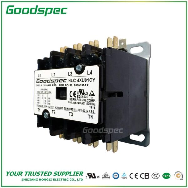 products-HLC-4XU01CY.jpg HLC-4XU01CY(4P/25A/208-240V) DEFINITE PURPOSE CONTACTOR