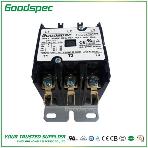 HLCY3XQ02CY(3P/30A/24VAC)DEFINITE PURPOSE CONTACTOR